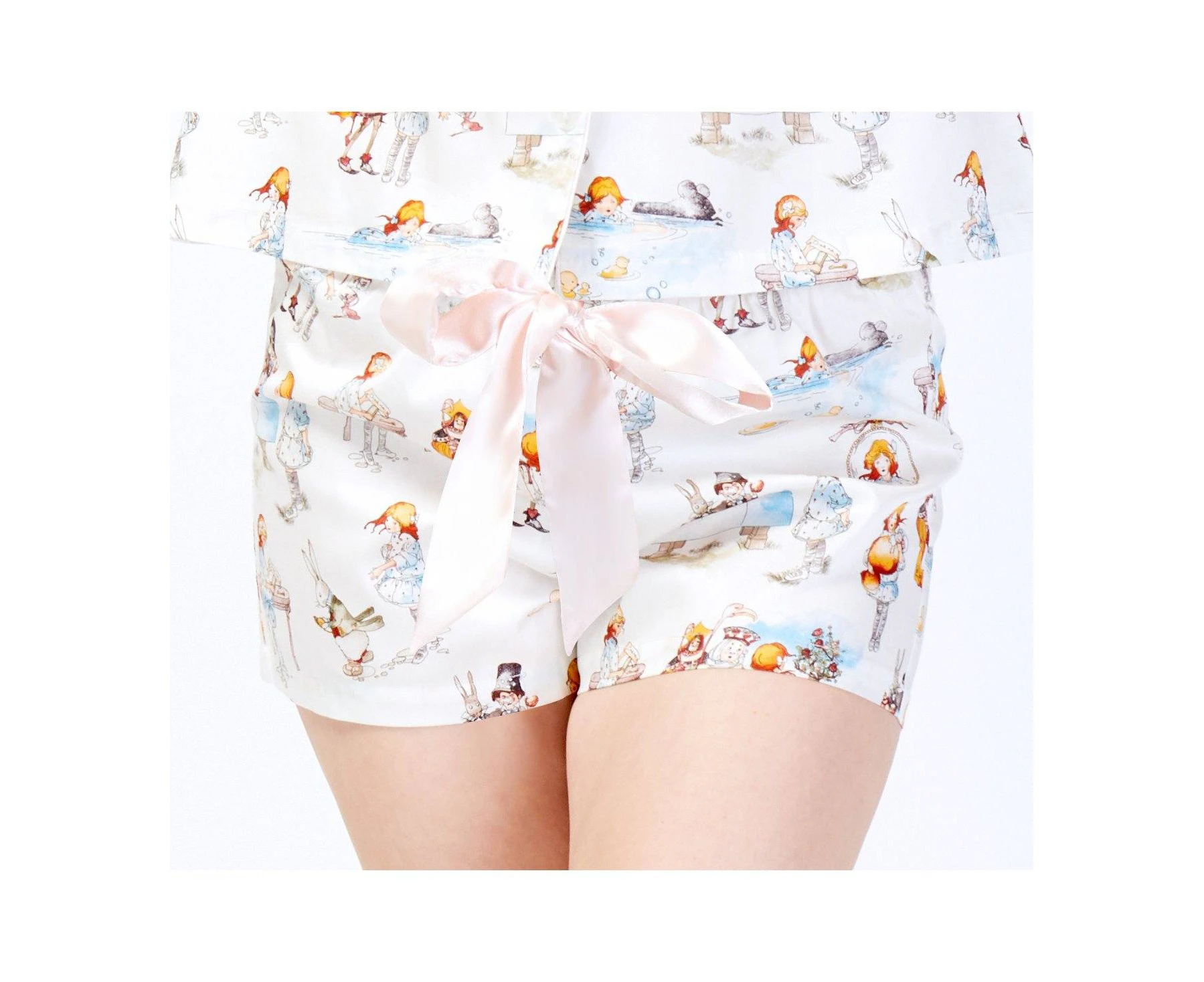 Young Spirit Alice in Wonderland Cotton Sateen Pyjama Shorts