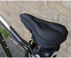 Gel Bike Seat Cover - Soft Bike Cushion Seat Cover with Water&Dust Resistant Cover-Exercise bicycle seat cover