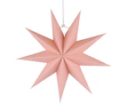 Erlez 30cm Nine-pointed Star Paper Hanging Decoration for Kids Room Party Classroom-Pink