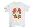 Cavalier Puppy Taco Food and Drink Illustration - Cute Animal Design T-Shirt - Clear