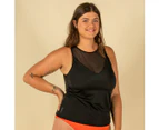 DECATHLON OLAIAN Women's Swimsuit Top Tankini Removable Cups - Mai Black