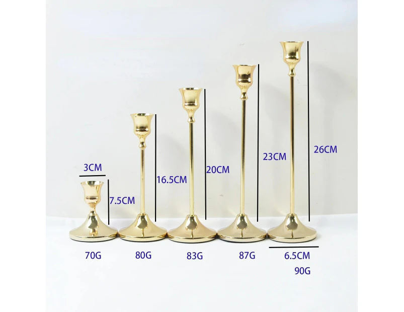 Metal Candle Holder Gold Black Modern Candlesticks for Candles Wedding Decoration Table Home Decor Church Wedding Decoration—gold F