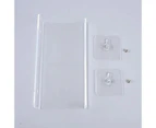 2 PCS Transparent Acrylic Bathroom Shelf Wall-mounted Partition Free Punching Kitchen Toilet Shelf L-shaped U-shapedU 40x10cm