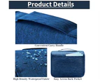 Portable Toiletry Bag Waterproof Travel Cosmetic Bag Tools Organizer Navy Blue