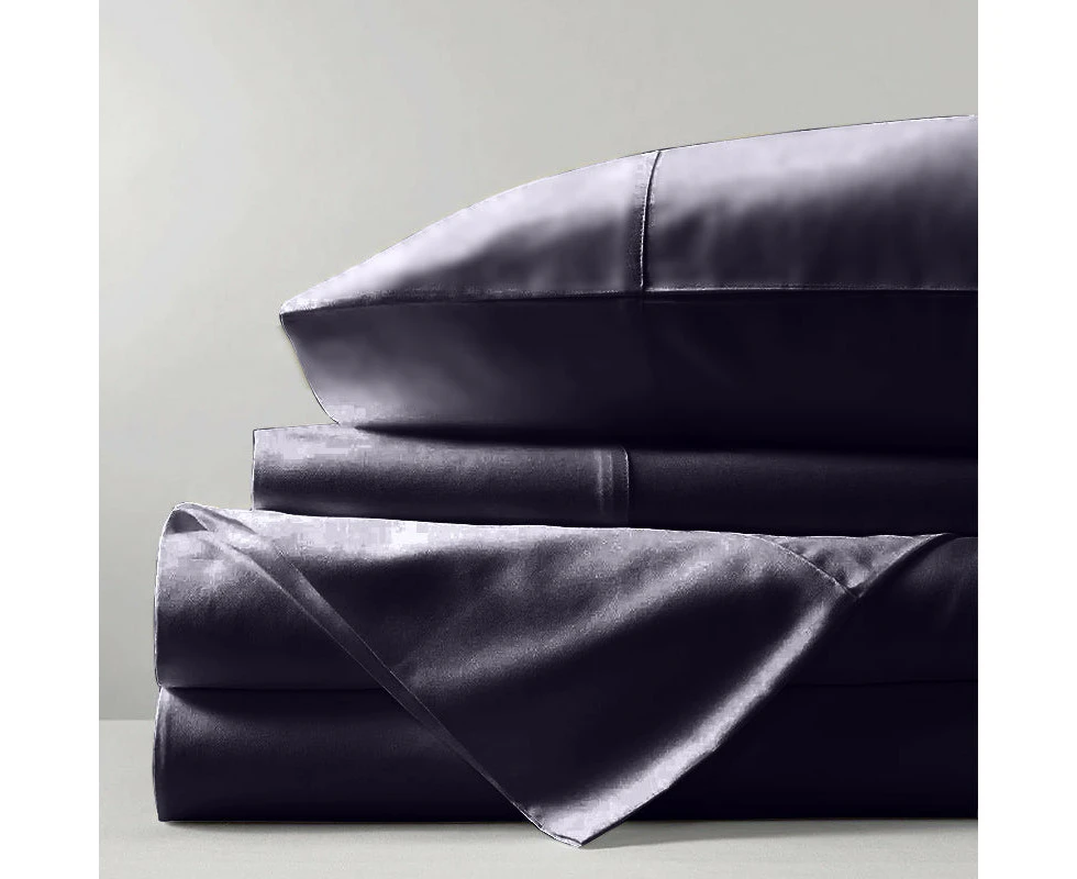 100% Bamboo Silk Feel Soft Sheet set Charcoal Blue