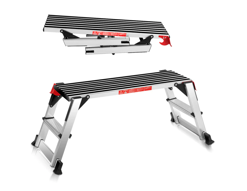 Costway Aluminum Step Stool Folding Platform Bench Camping Caravan Accessories Garage Tool