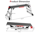 Costway Aluminum Step Stool Folding Platform Bench Camping Caravan Accessories Garage Tool