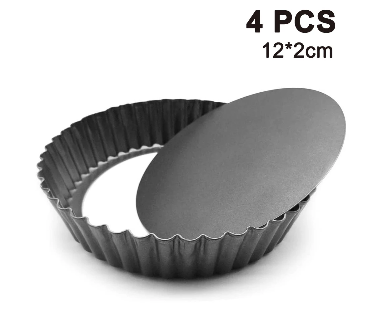 4pcs Mini Pans Mini Pie ,Mini Cupcake Cookie Pudding Mold Muffin Baking Cups - Cooking Molds for Pies, Cheese Cakes, Desserts, Quiche Pan and More