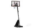 Portable Basketball Hoop Stand System Height Adjustable Net Ring - Red