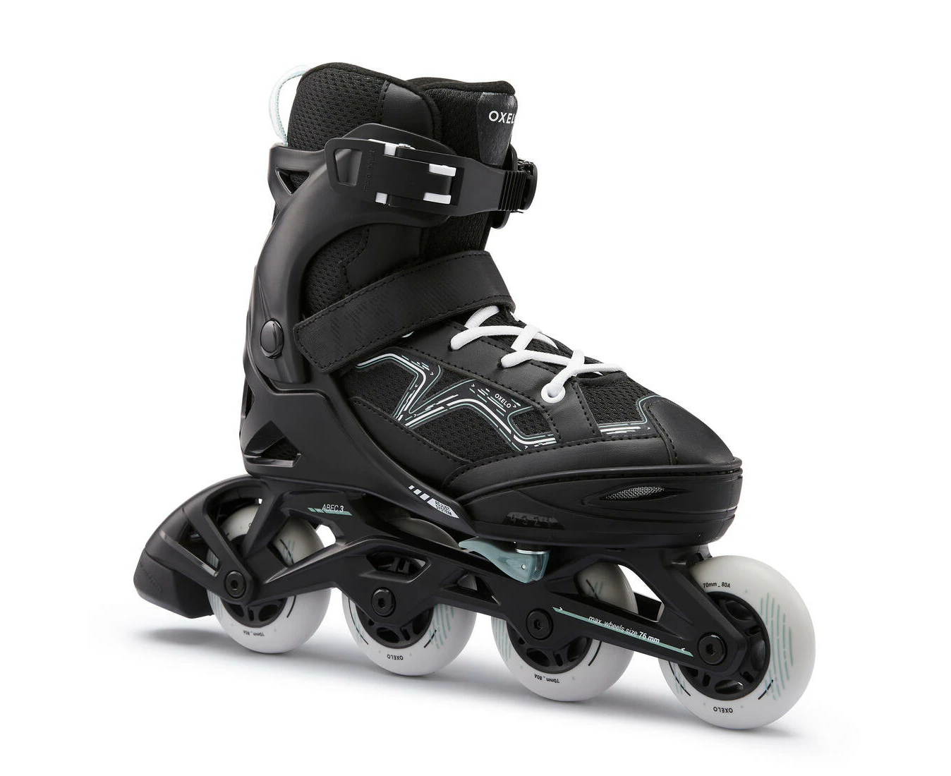 DECATHLON OXELO Kid's Fitness Inline Skate - Fit3 - Black