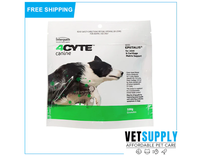 4cyte Canine Joint Support Supplement Granules For Dogs 100 Gm