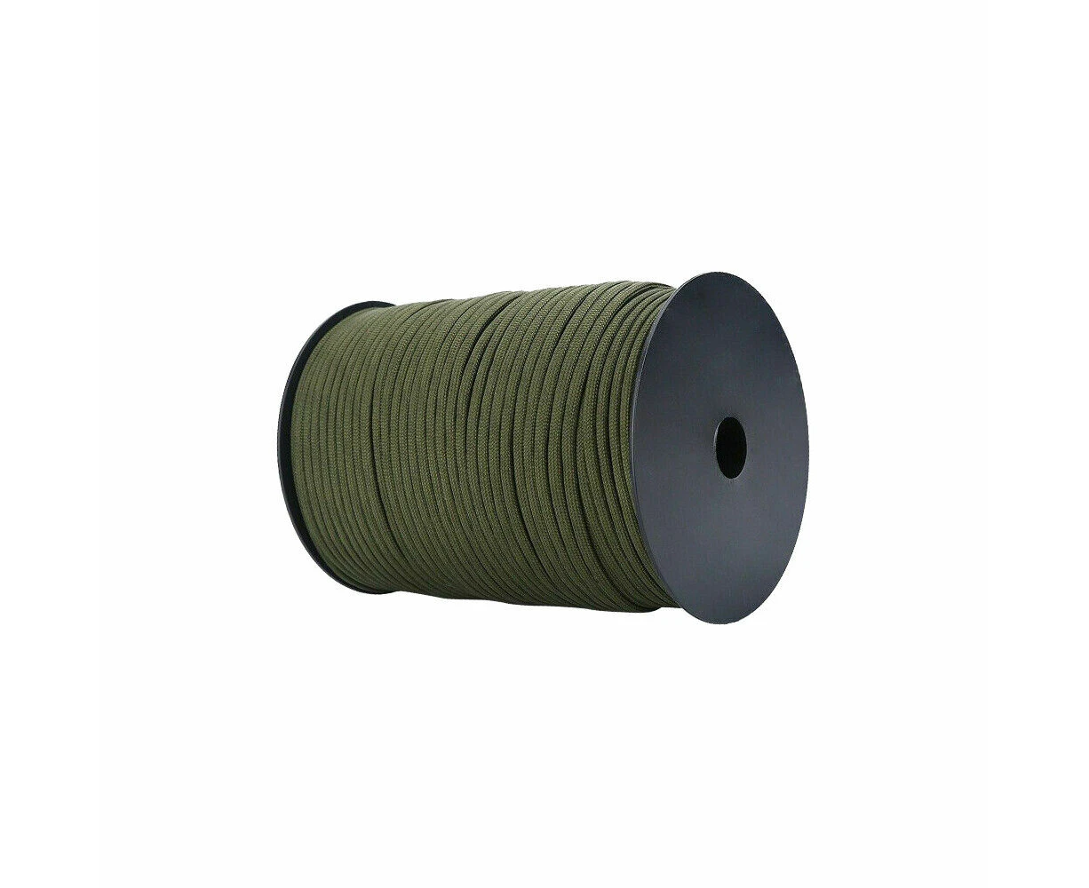 （Army Green）9 Strand Core Rope-100M 550 Paracord Parachute Cord Lanyard Mil Spec Type