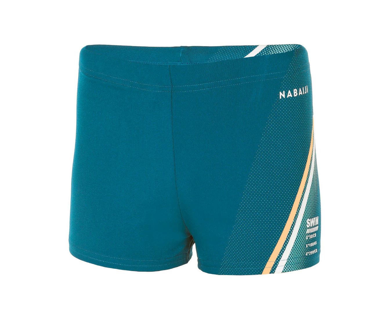 DECATHLON NABAIJI Boy's Swimming Boxer Shorts - Fitib - Petrol Blue