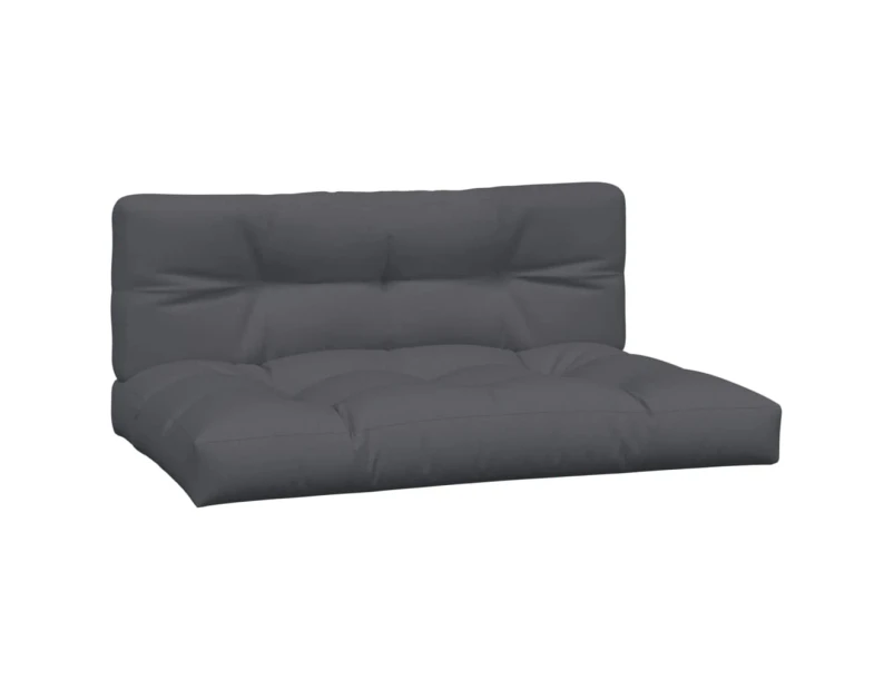 vidaXL Pallet Cushions 2 pcs Anthracite Fabric