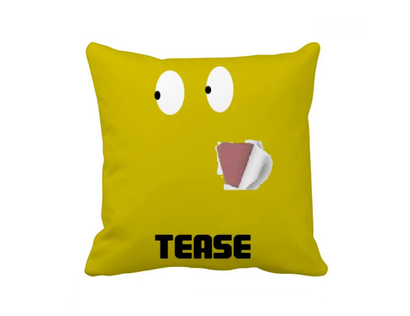 Yellow Naughty Emotion Lol Tease Throw Pillow Sleeping Sofa Cushion Cover