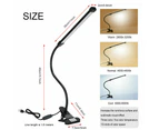 Clip On Desk Lamp Table Light Bedside Night Reading Led Eye Care USB Dimmable
