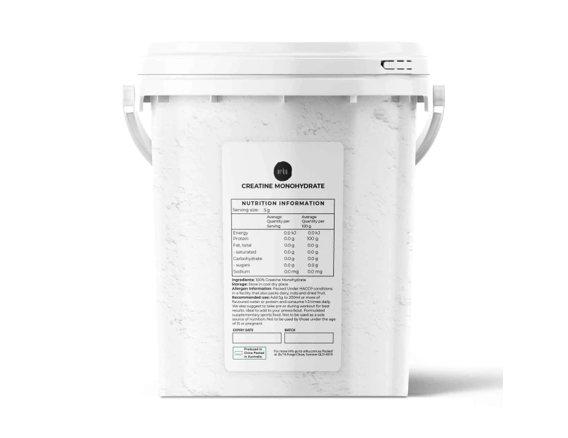 Creatine Monohydrate Powder - Micronised Pure Protein Supplement Bucket