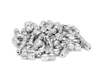 50Pcs Bracelet Clasp Necklace Snap Buckle Diy Beaded Jewelry Accessory Platinum Plated Brass