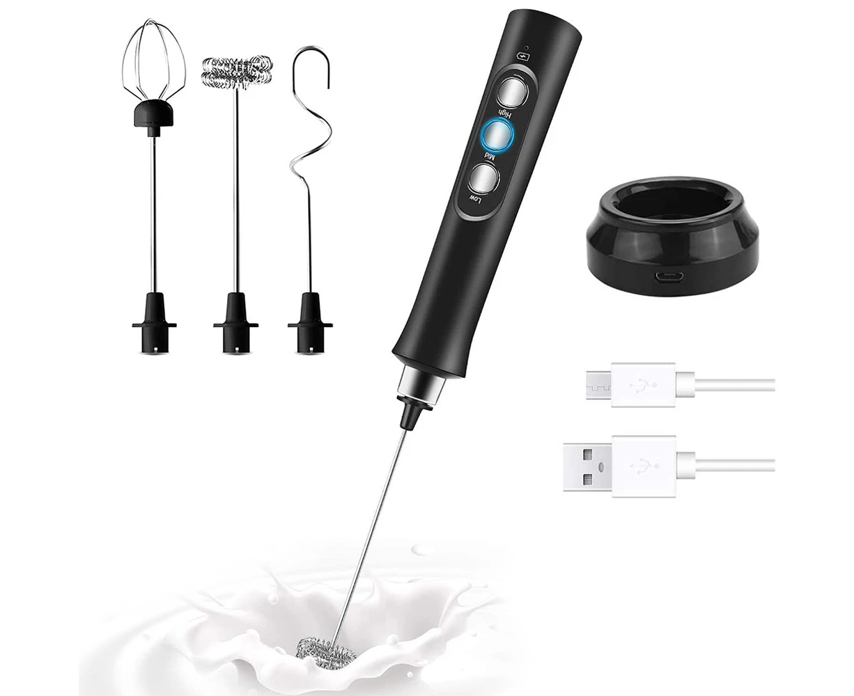 Milk Frother Handheld Electric Foam Maker USB Rechargeable Coffee Frother for Coffee, Latte, Cappuccino, Egg Whisks, Hot Chocolate