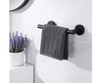 Bathroom Towel Rack Wall Mounted Adhesive Towel Rack 23cm SUS304 Stainless Steel Towel Rack Matte Black