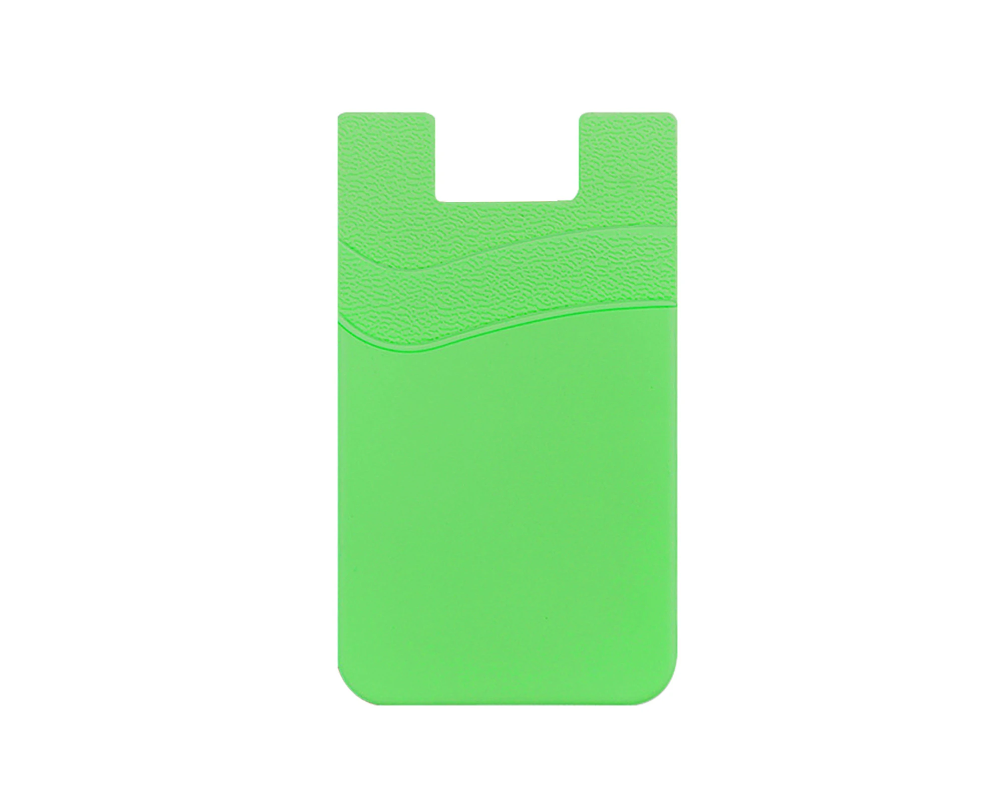 Adhesive Silicone Phone Back Cover Credit Card Purse Pocket Smartphone Accessory-Green