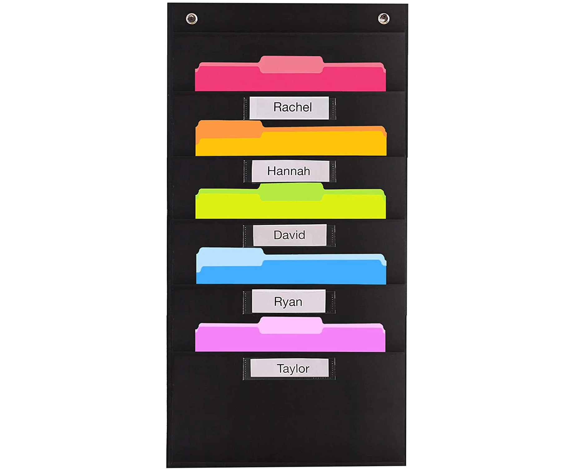 Heavy Duty Storage Pocket Chart with 10 Nametag Pockets,  Hanging Wall File Organize- Organize Your Assignments