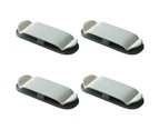 Plug Wire Holder Non-Marking Hook Cable Retainer Hole-Free Clamp Cable Plugs Organizer ( 4pcs)-grey