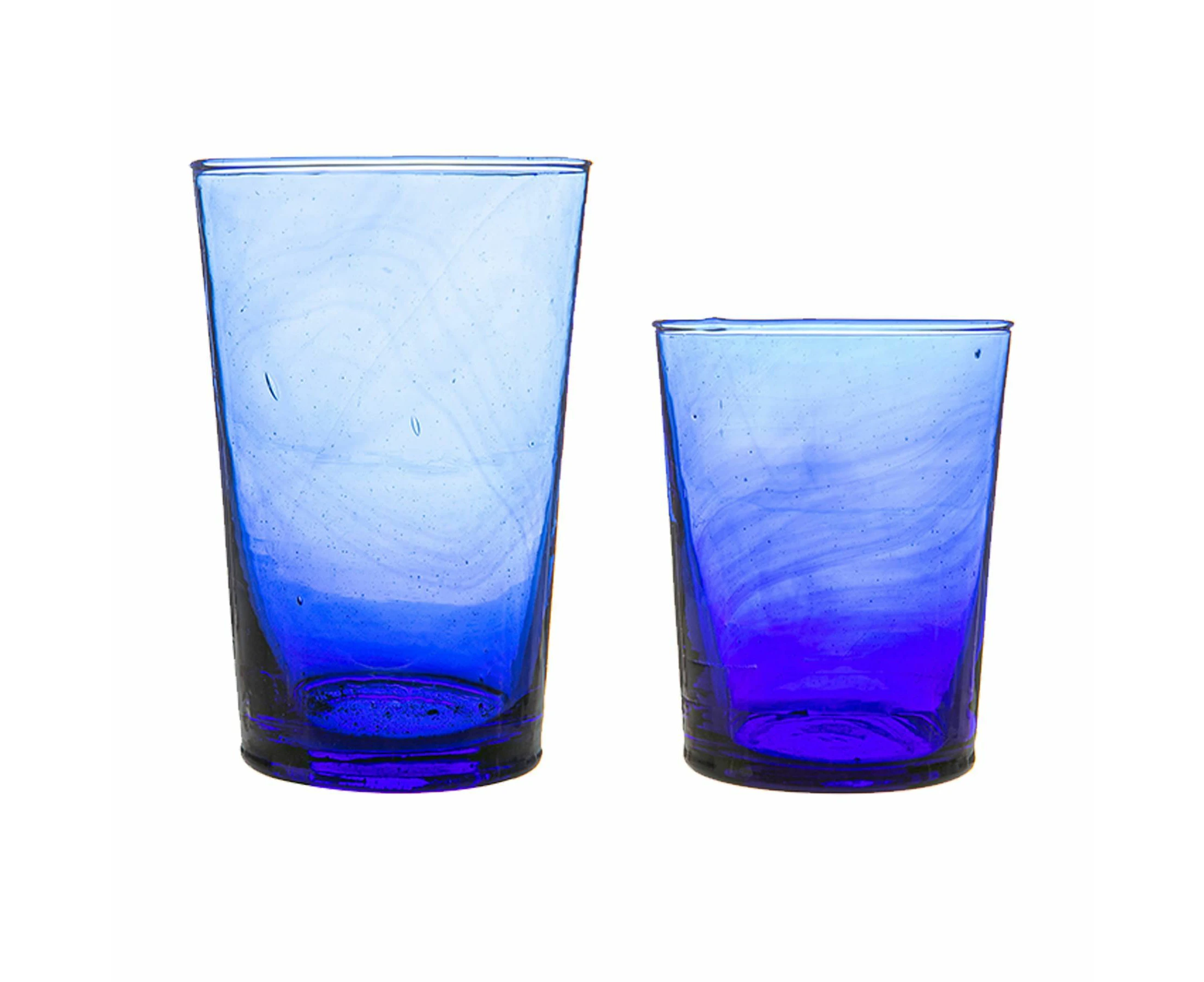 Nicola Spring 12 Piece Meknes Recycled Highball and Tumbler Glasses Set - Blue