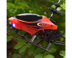 RC Helicopter USB Charging Remote Control Aircraft Kids Flying Toy - Red