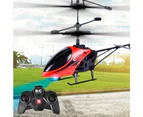 RC Helicopter USB Charging Remote Control Aircraft Kids Flying Toy - Red