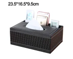 Multi-Functional Leather Tissue Box Household Vehicle-Mounted Paper Box Napkin Box,Braid
