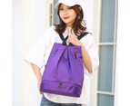 Sport Outdoor Backpack Waterproof Wet Dry Separation Travel Shoulder Bag Purple