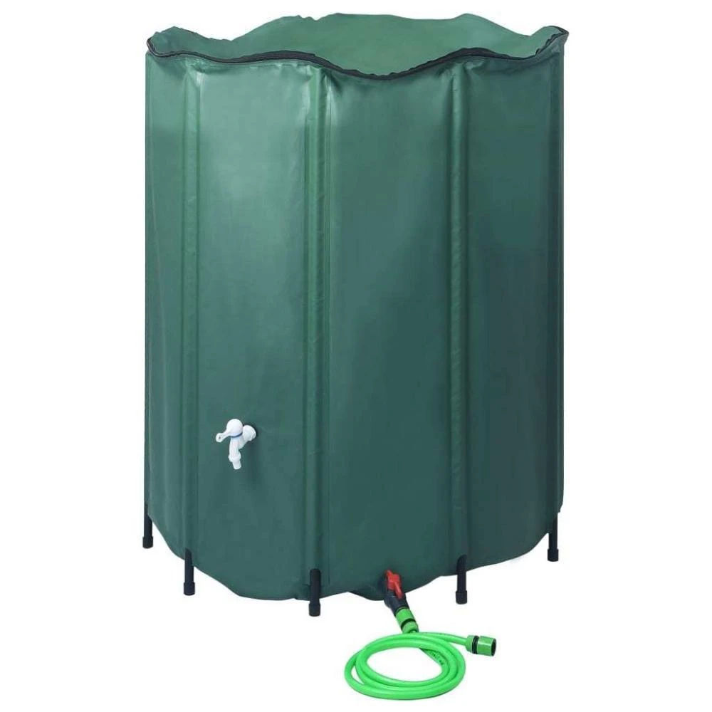 Collapsible Rain Water Tank 1000L Portable Rainfall Collector Outdoor Container Filter Net With Spigot