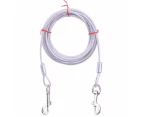 Anti Bite Tie Out Cable Pet Leash - White