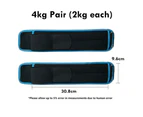 4KG Ankle Weights Leg Weights Men Women Adjustable Wrist Weight Straps Strength Training Arm Weights for Walking Jogging New