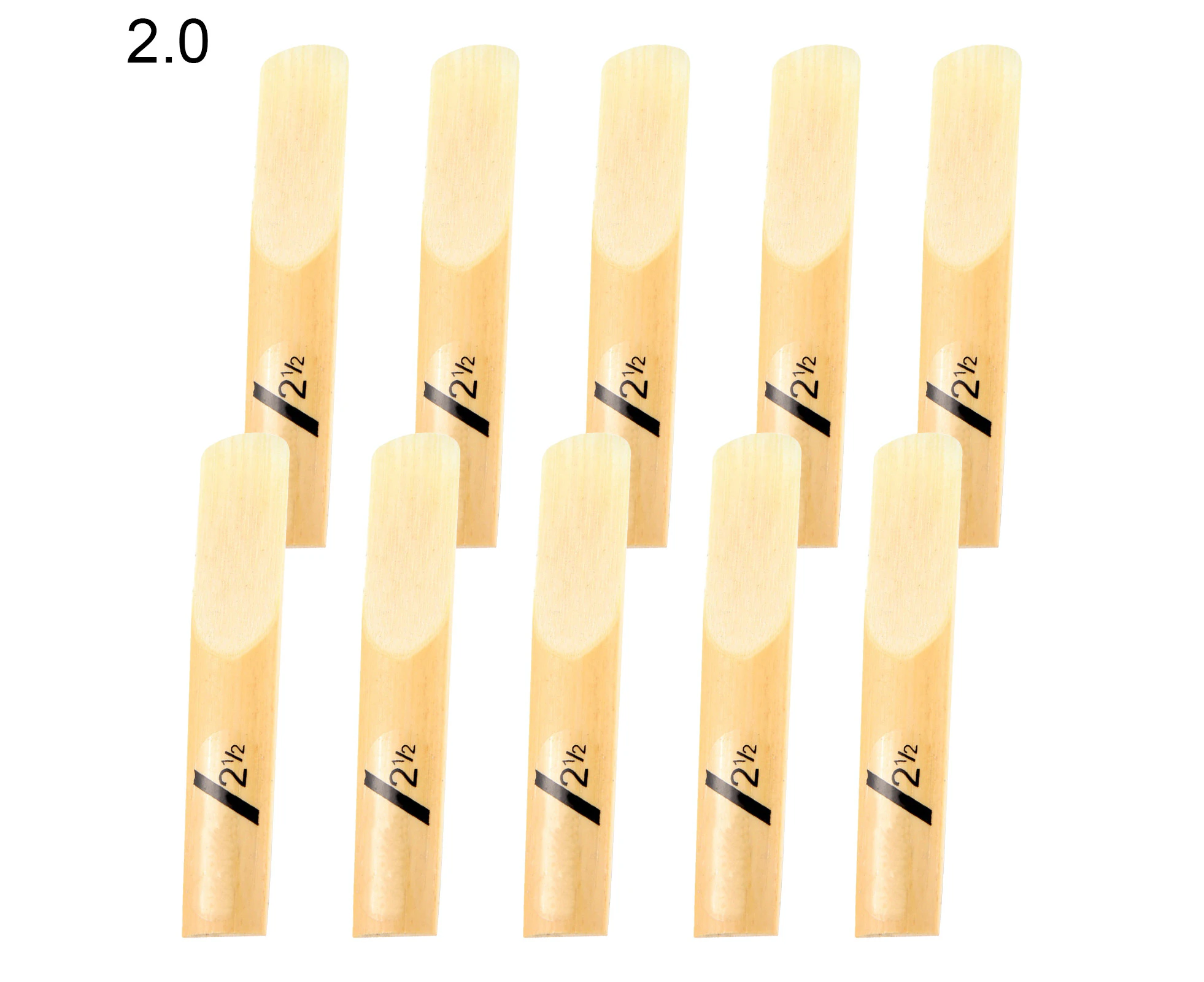 10Pcs/Set Clarinet Reed Skin-Friendly Anti-Corrosion Lightweight Smooth Wood Portable Tenor Clarinet Reed for Musician - 2