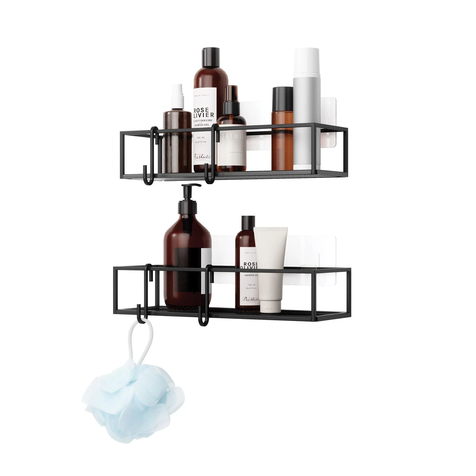 Umbra Cubiko Shower Caddy Shelf  (Set of 2) ) Black  32 x 12 x 6cm