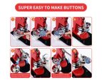 Button Badge Maker Machine Kit DIY Pin Press 32mm 1000 Buttons Making Supplies Paper Cutter Metal Shell Pin Back Clear Cover PVC Film