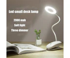 Flexible Clamp Clip-On LED Light Reading Table Desk Bed Bedside USB Night Lamp