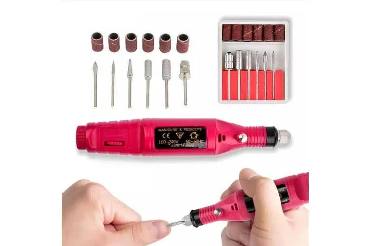 Hansona Electric Nail Drill Kit Polisher Manicure Pedicure Ceramic Gel Tools