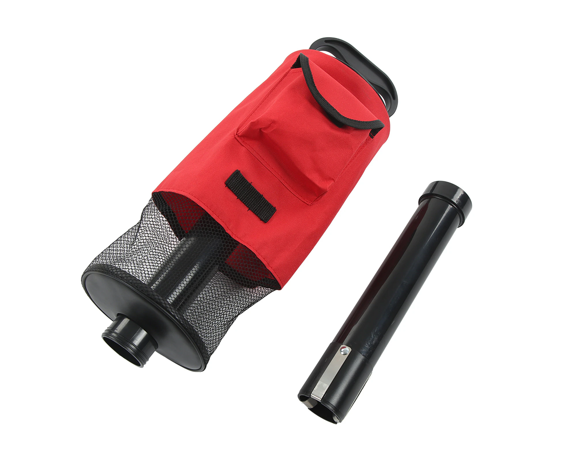 Golf Ball Retriever Plastic With Nylon Large Capacity Bag Golf Pick Up Tool For Golf Course Outdoor Red