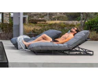 Coral Black Outdoor Sunlounge