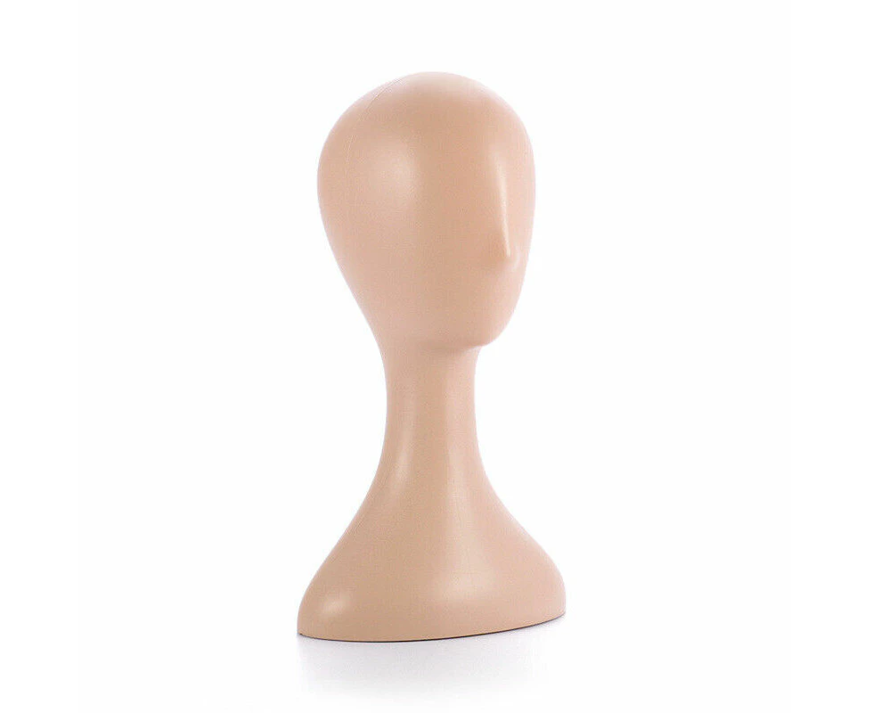 （Natural）Female Mannequin Wig Hair Hat Scarf Manikin Head Model Plastic Display Stand