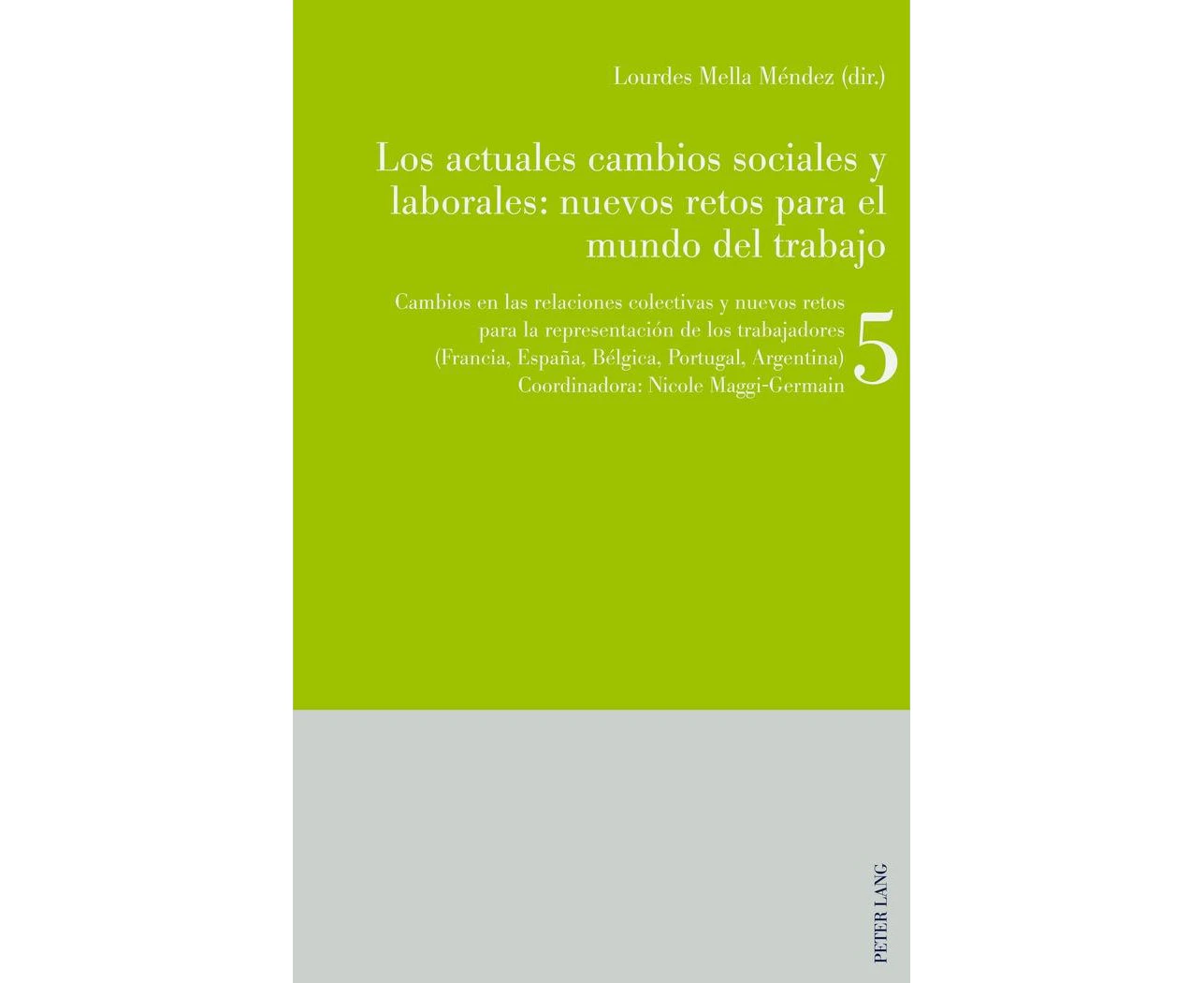 Los actuales cambios sociales y laborales: nuevos retos para el mundo del trabajo; Libro 5: Cambios en las relaciones colectivas y nuevos retos para la rep