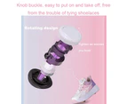 Dadawen Kids Fashion Double Wheel Roller Skate Shoes Sneakers for Boys Girls-Pinkpurple