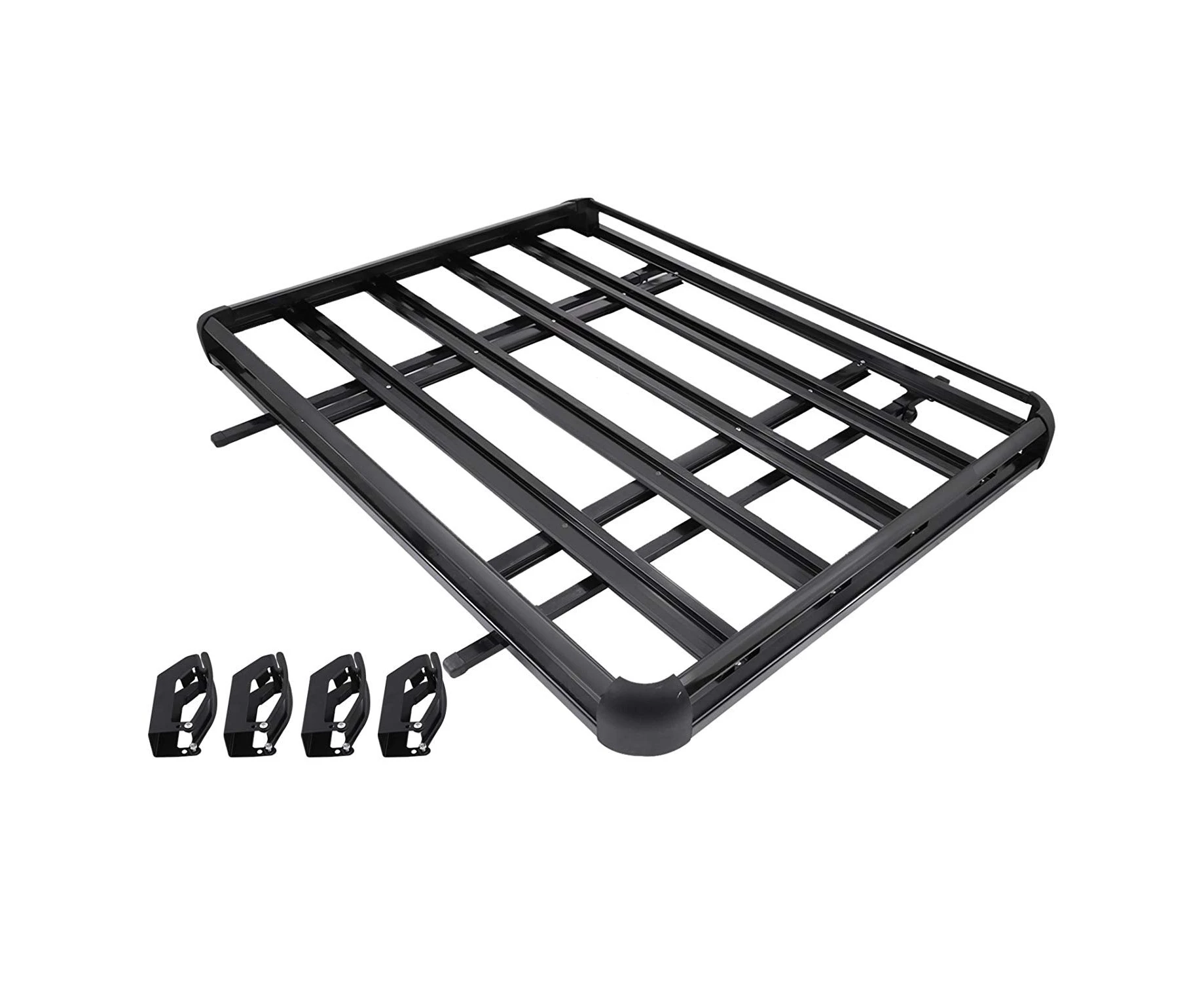 1.4M Aluminium Alloy Car 4WD 4x4 Roof Rack Basket Cargo Luggage Carrier Box Bar Black