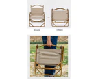 Camping Folding Ultralight Chair Outdoor Chair Aluminum Collapsible Camp Chair-beige small