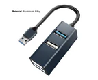 Docking Station High-speed Transmission Multi-purpose Plug Play USB3.0 USB2.0 TF/SD-card Mini Cable Hub for Mouse - Blue