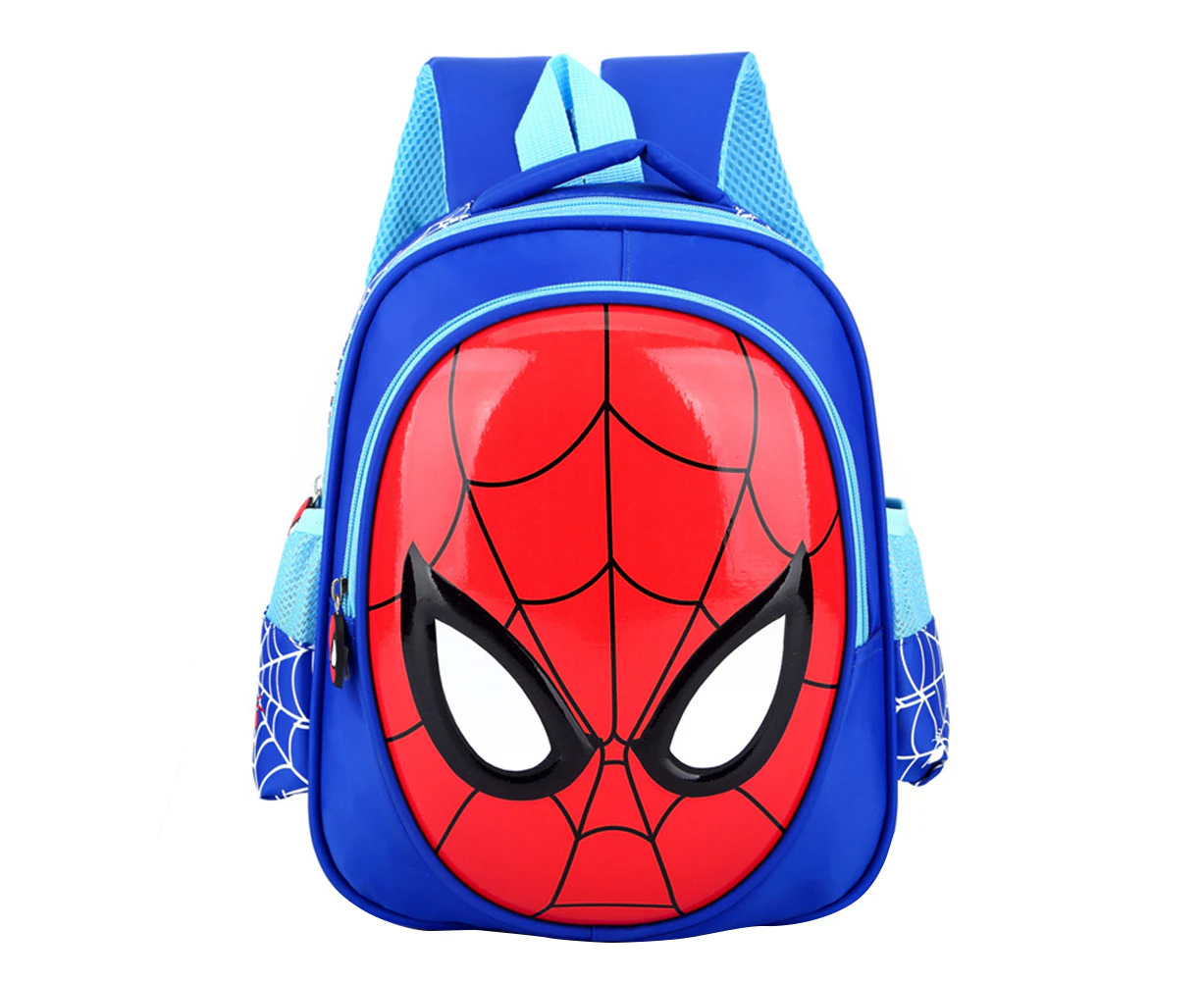 SunnyHouse Fashion 3D Spiderman Printed Wide Strap Stress Relieve Kids Backpack School Bag - Sky Blue