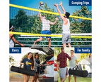 Portable Professional Volleyball Net Set with Adjustable Pole and Ball Pump Beach